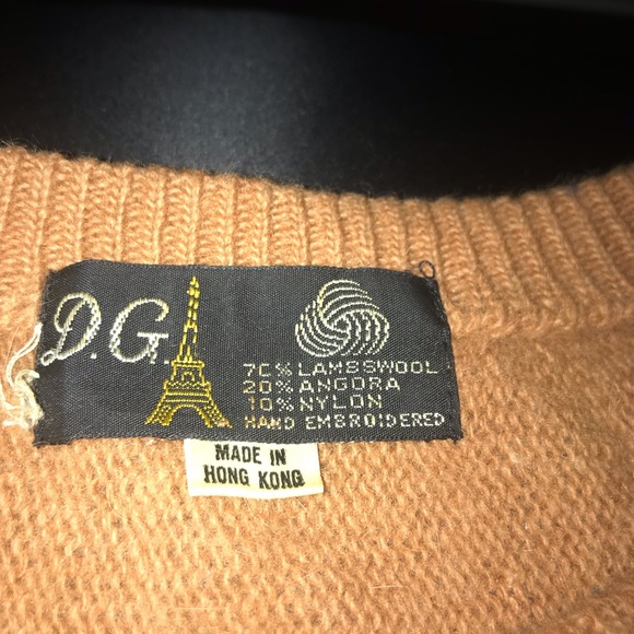 Delicate Hand Embroidered Light Sweater 70%Lambswool 20%Angora 10%Nylon Woman’s - Picture 9 of 9